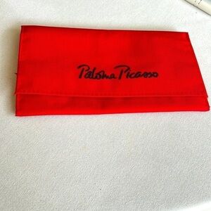 Paloma Picasso Vintage Red Nylon Velcro Wallet Clutch